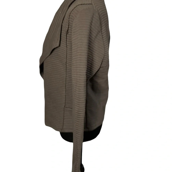 Anthropologie Dolan Left Coast Lea Ribbed Jacket Gray Size Small Cropped - Picture 3 of 9
